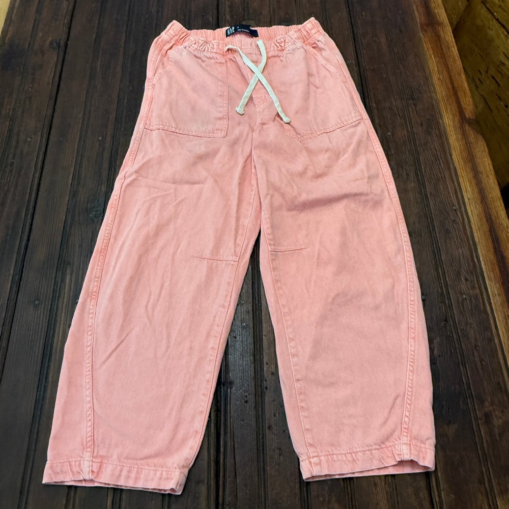 Gap Denim Pull-On Barrel Pants Tea Rose Pink Cotton Lyocell Medium 732912-00
